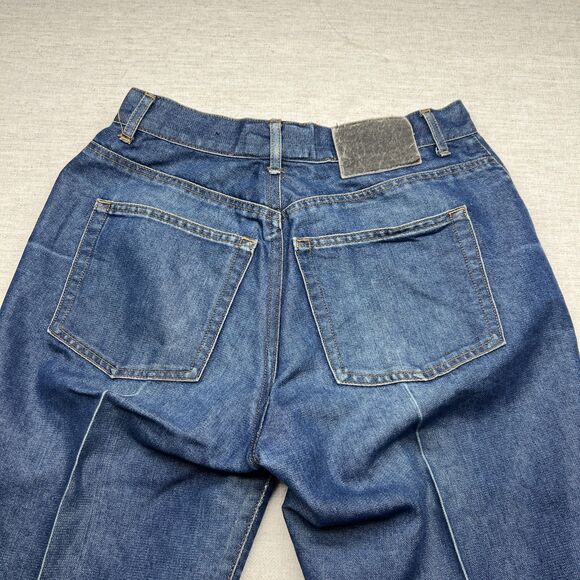 VINTAGE Guess Jeans Womens 28? Dark Blue High Rise Straight Denim Made in USA - Picture 11 of 12